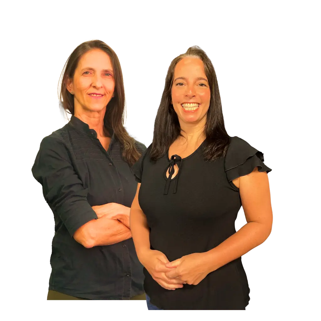 Professoras Maria Cláudia Vanicola e Katia Brandina